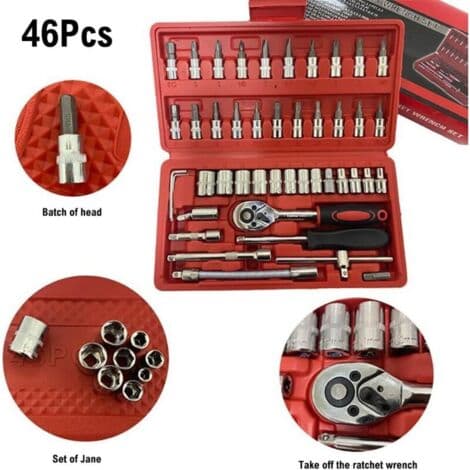 Coffret clés à douille pour mécanique auto à domicile et bricolage