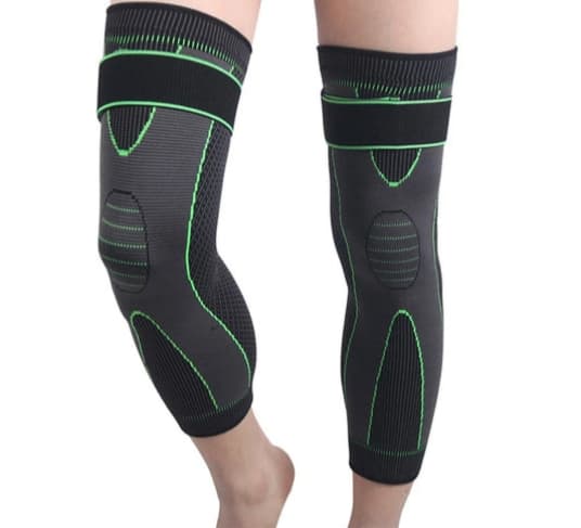 manchons de genou longs et de compression