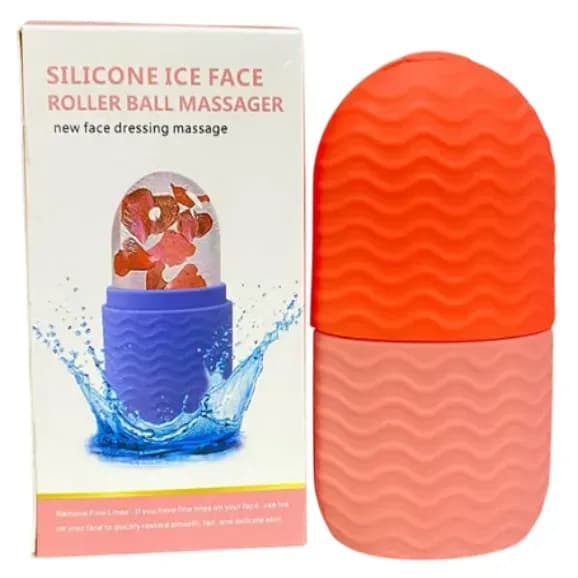rouleau de massage facial à la glace en silicone