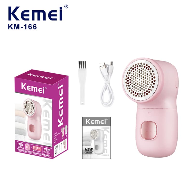 un rasoir anti-bouloche rechargeable de la marque Kemei, modèle KM-166