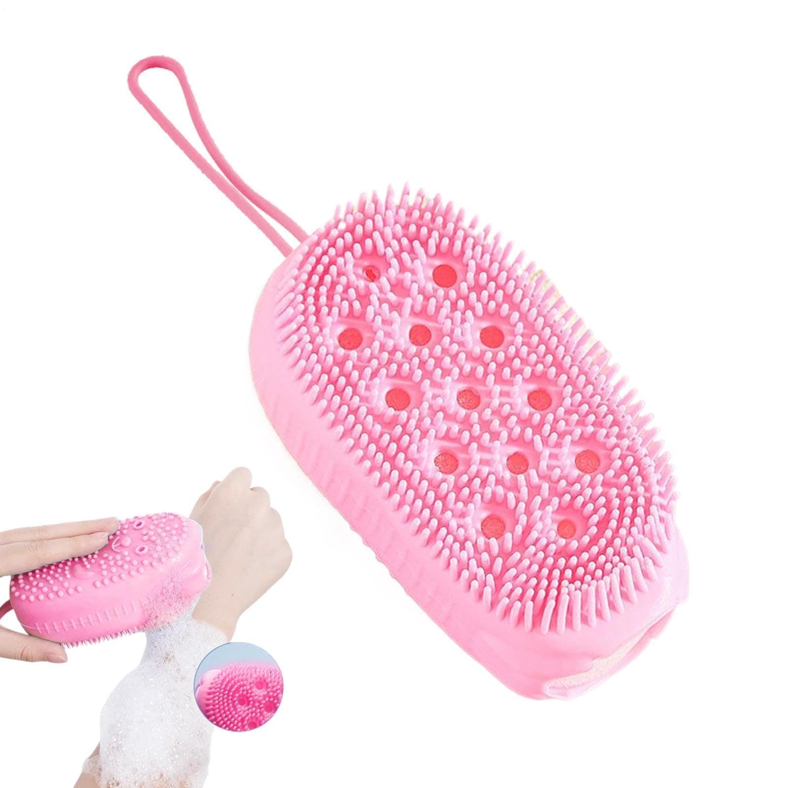 brosse de bain double face en silicone