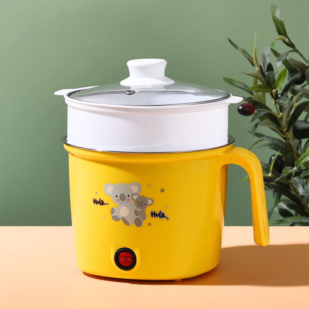 un mini cuiseur électrique et portable multifonctions de 18 cm, idéal pour cuisiner rapidement de petits repas...اينوكس