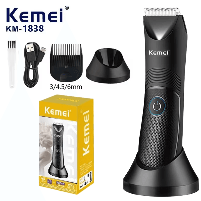 la Tondeuse Kemei KM-1838, une tondeuse électrique conçue pour le corps et les zones sensibles