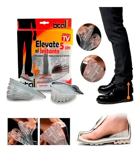 semelles de surélévation transparentes B-Tall Elevate 5cm