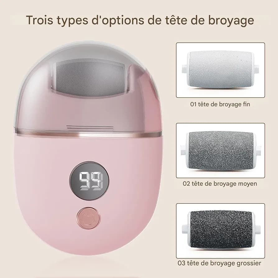 un râpe-pieds électrique rechargeable (ou ponceuse anti-callosités)