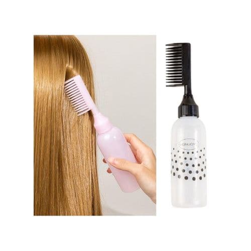 un flacon applicateur de teinture pour cheveux en plastique
