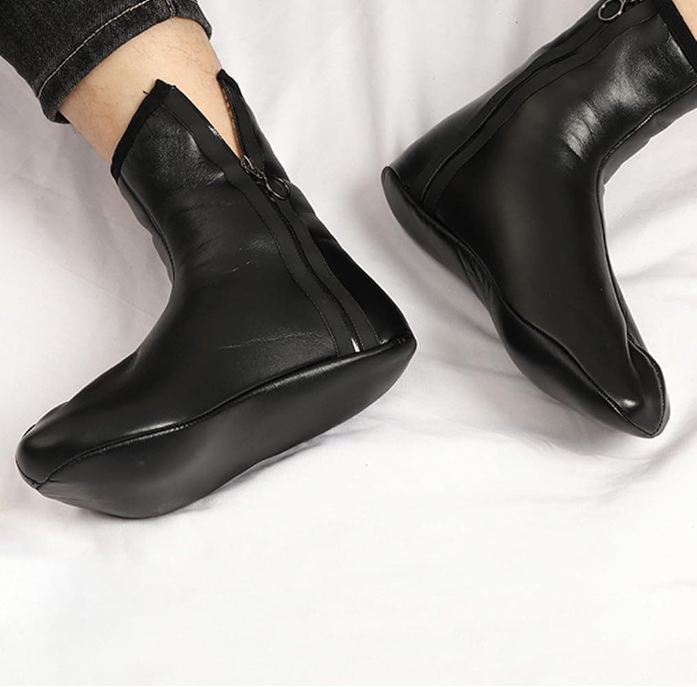 des chaussettes-bottes d'hiver en cuir synthétique (PU) imperméables