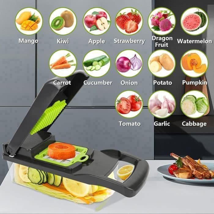 قطاعة خضروات (Veggie Slicer) multifonction de la marque Kitchen Ideas.....🔔🔔🔔..12قطعة