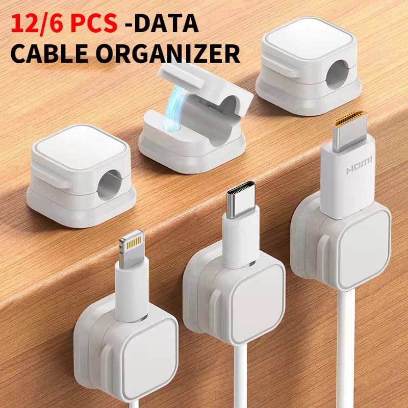 ​منظم كابلات ذو مشبك لاصق (Cable Clips Organizer) ....6 حبات