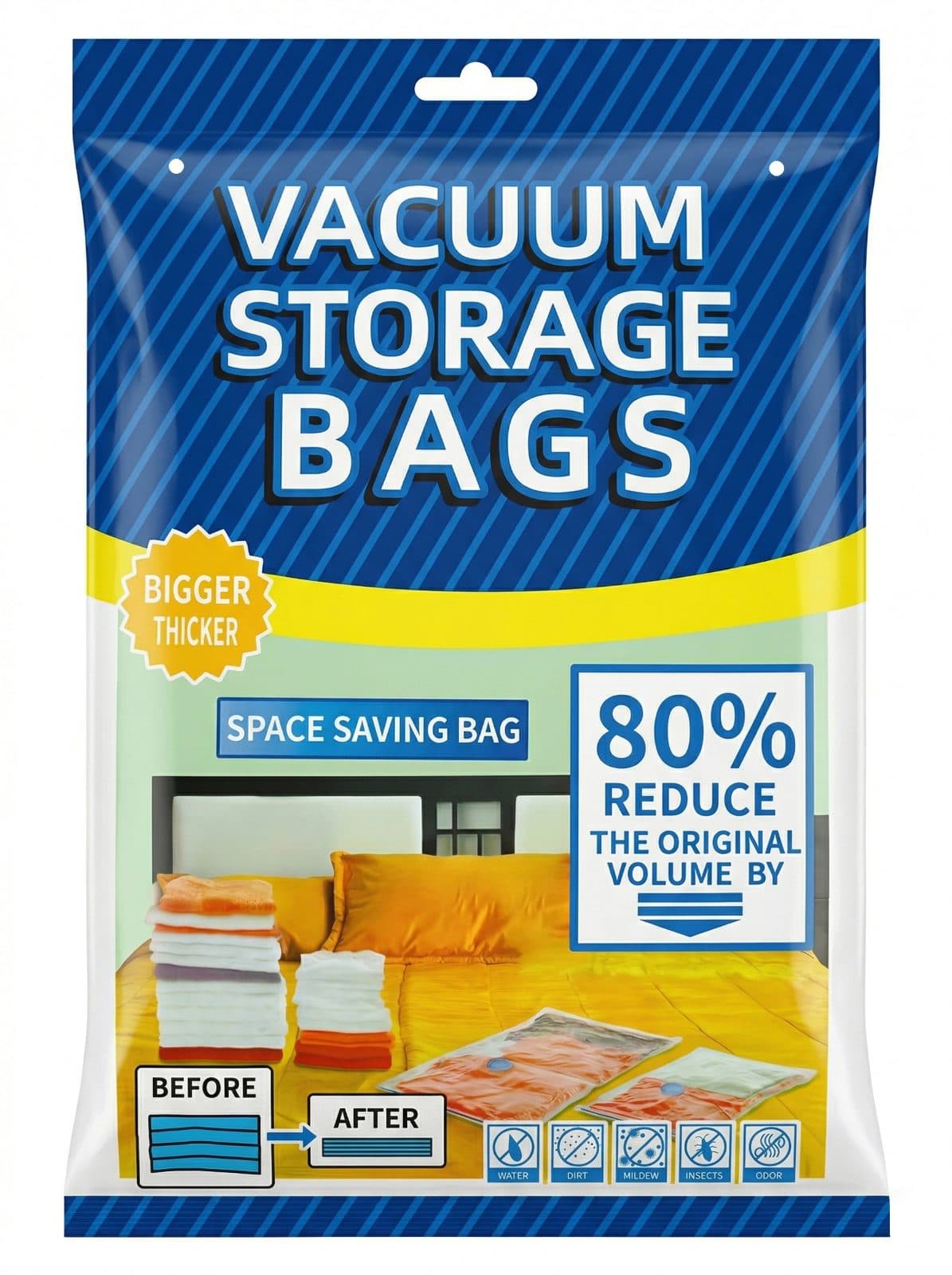 Sac de rangement sous vide de 10 pcs avec une pompe