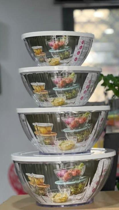 Porte manger rond crystale 4pcs🔔سيري فيها 6pcs