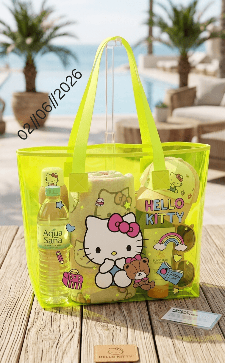 Sac de plage transparent Hello Kitty