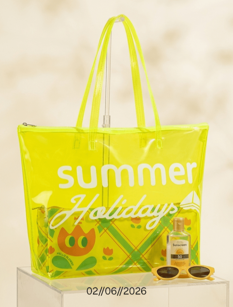 Sac de plage transparent "Summer Holidays"