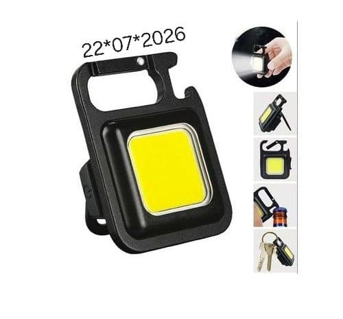 Mini lampe de poche porte-clés LED COB multifonctionnelle