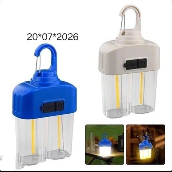 Lampe de camping LED portable rechargeable avec crochet