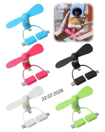 Mini ventilateur de téléphone portable 3 en 1